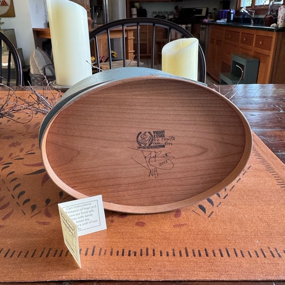 Blue Gray Shaker Bentwood Oval Pantry Box #6 - Picture 5 of 5